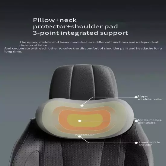 Car Neck Pillow Protection Lumbar Backrest Cushion Lumbar Headrest Cushion