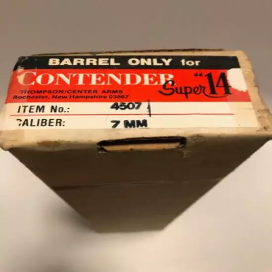 (Box Only) VTG THOMPSON CONTENDER SUPER 14" BARREL EMPTY BOX #4507 7mm