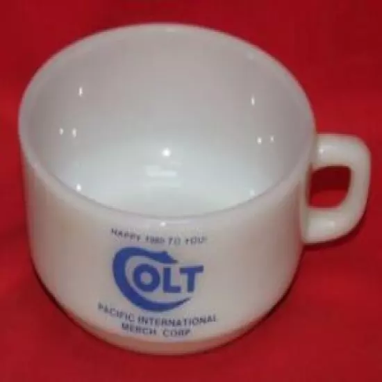 COLT Firearms Pacific International Glass Bowl Mug 1980