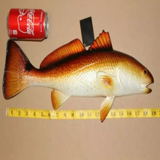 (1) Realistic Redfish Replica Raised Details Vivid Colors, 19 inches