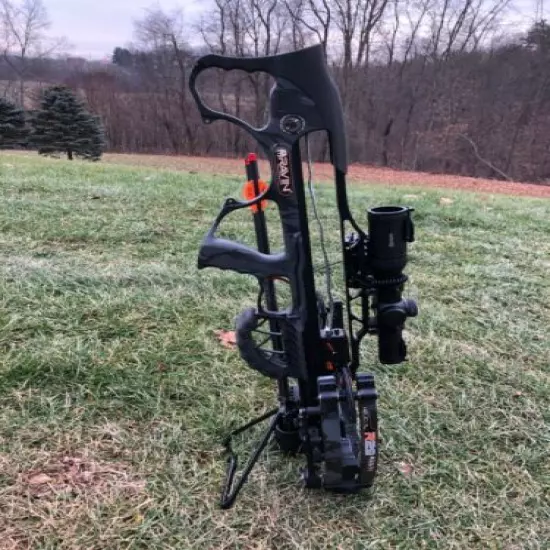 ALL NEW 4N1 Lite Ravin Crossbow Hanger Bipod Rest and Kickstand four in one