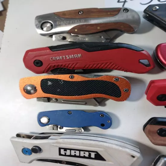 FOLDING LOCK-BLADE UTILITY KNIVES $2 EACH OR ALL 17 KNIVES FOR $20 WINS