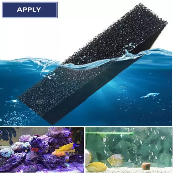 Bio Sponge Filter Media Pad Cut-to-fit Foam Up to 39.37" for Aquarium Fish Tank