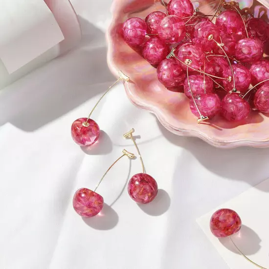 French Dried Cherry Earrings Sweet Fashionable Dangle Earrings