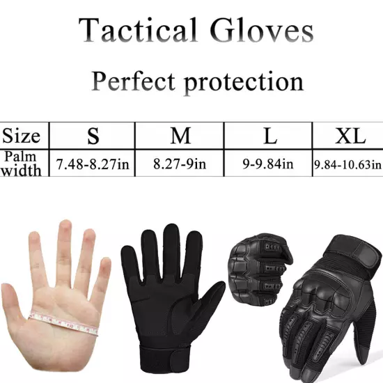 Tactical Hard Knuckles Gloves Army Military Hunting Shooting Anti-Skid Gloves US