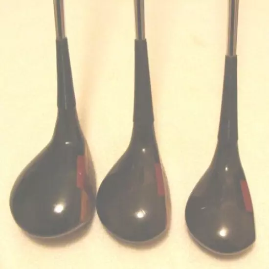 Vintage MacGregor MT Tourney Persimmon Woods 1-3-4 (Stiff Steel Shafts) **GRAIN*