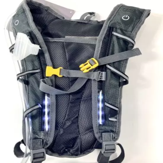 Ledge Sports Path 68oz (1.5L) Hydration Water Pack w/ Vision Lighting - Black