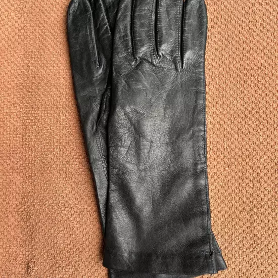 Ladies black 11 inch silk wind Italy gloves