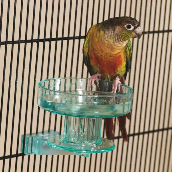 Quick Lock Bird Cage Bath for Lovebirds, Canaries, Finches, Parakeets, and Cocka