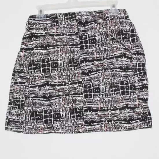 Jamie Sadock women's black abstract print golf skort, size 4, 28" waist, EUC