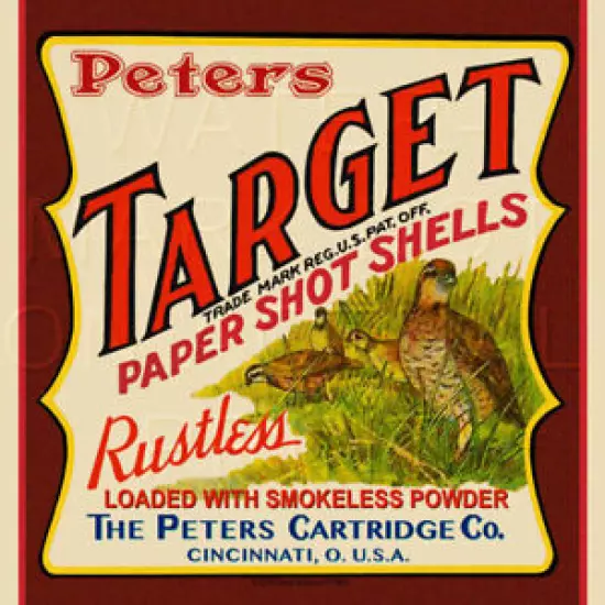 Reproduction Vintage Peters "Target" Shot Shells Label Canvas Print