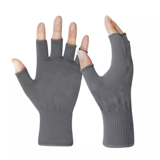 EvridWear Men Women Merino Wool Knit Liner Gloves Finger/Fingerless/Touchscreen