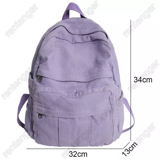 Fabric School Women Backpack Canvas Female Laptop Bag Travel Ladies Backpack