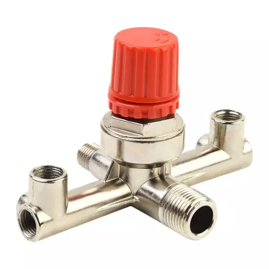 Double Outlet Tube Air Compressor Switch Pressure Regulator Valve Fitting-Part