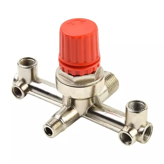 High Flow Double Outlet Tube Air Compressor Switch Pressure Regulator Valve