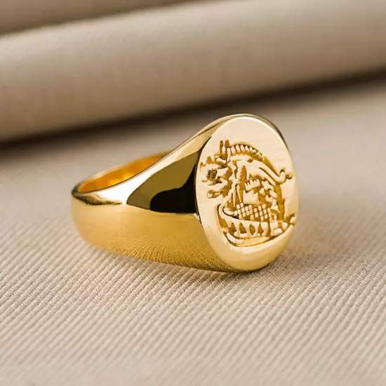 Kingsman: The Secret Service - Brass Signet Kingsman Ring Titanium Gift ring