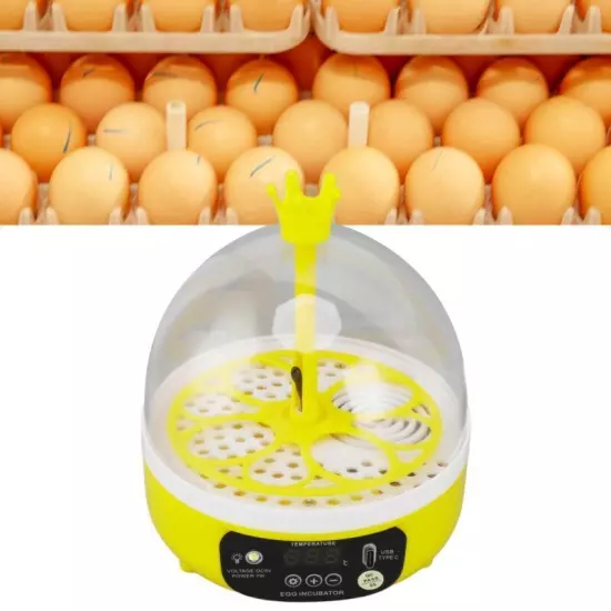 Automatic Egg Incubator Mini 4 Egg Temperature Humidity Control Auto Turner