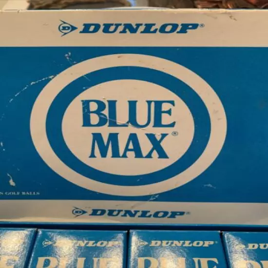 Panasonic Logo Dunlop Blue Max Golf Balls One Dozen Bright White NOS Vintage