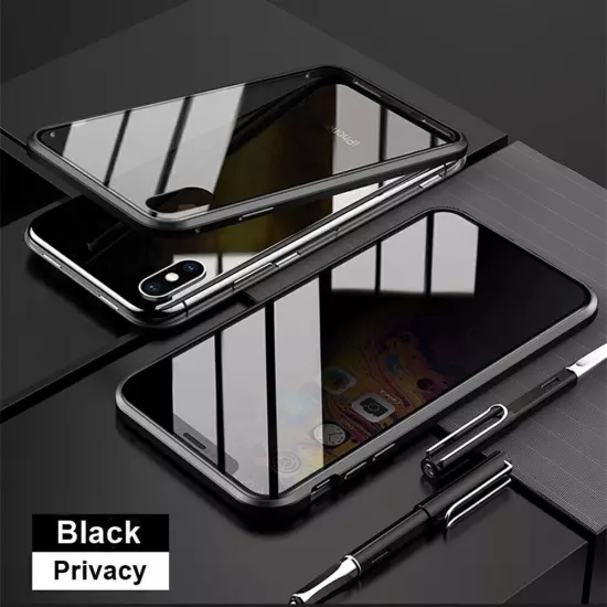 Privacy Anti Spy Magnetic 360 Protective Case For iPhone 15 Pro MAX 14 13 12 11