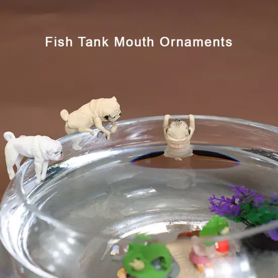 Creative Dog Ornaments for Aquarium Fish Tank Climbing Dogs Landscaping Decor Sn