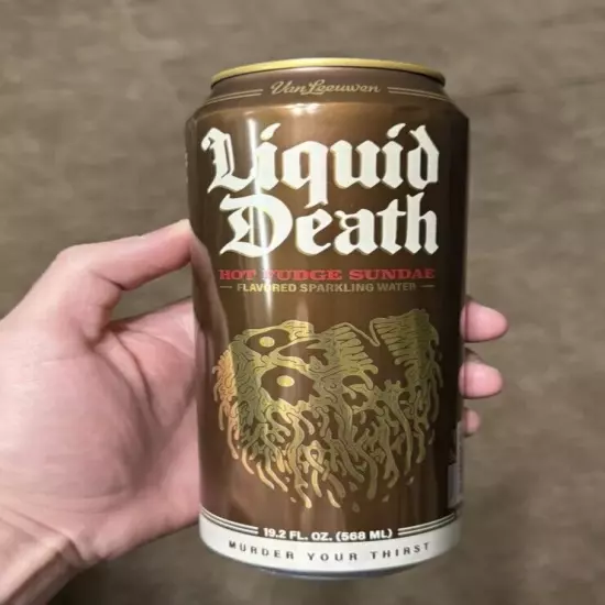 Liquid Death x Van Leeuwen Hot Fudge Sundae Flavored Sparkling Water NEW & RARE!