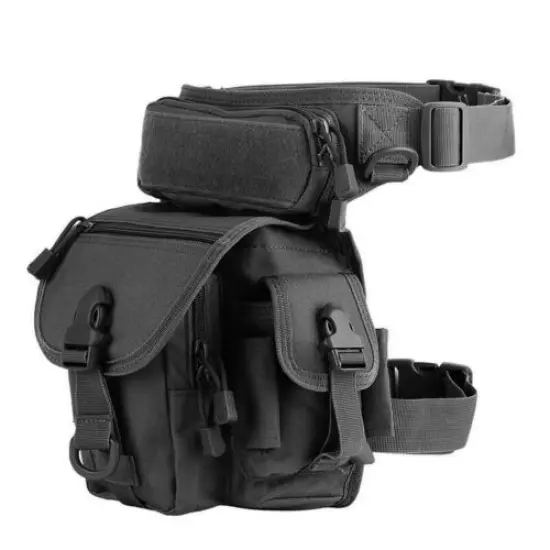 Tactical Molle Drop Leg Bag Waterproof Men Military Waist Pack Belt Fanny Pack