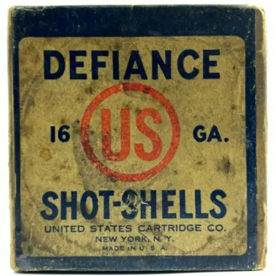 US Defiance 16 Ga EMPTY 2 Piece Ammo Box United States Cartridge Co 5706-PP