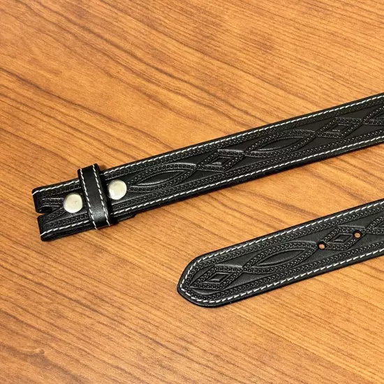 Western Belt Handmade Strap Men's Full Grain Leather No Buckle Cowboy Rodeo Belt