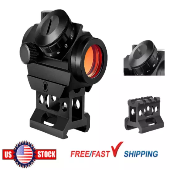 2 MOA Tactical Red Dot Sight Micro Reflex Gun Rifle Sight Scope with Rail Mount