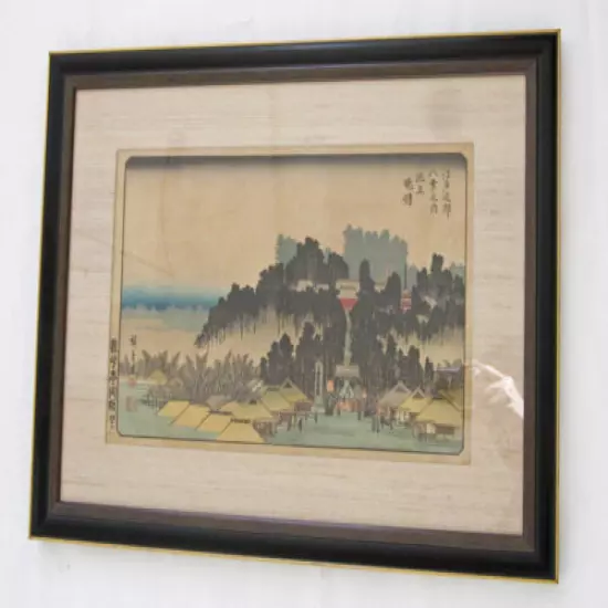 Ikegami No Bansho, (Evening Bell ), Woodblock print, by Hiroshige circa 1850