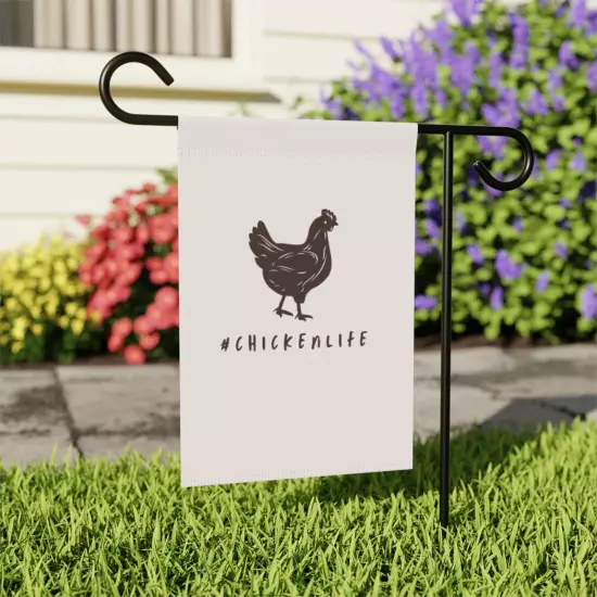 #chickenlife Garden House Flag Banner 2 Sizes 