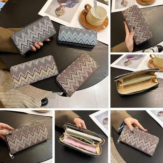 Wallet Long Zip Purse Card Phone Holder Case Women Clutch Handbag а)'