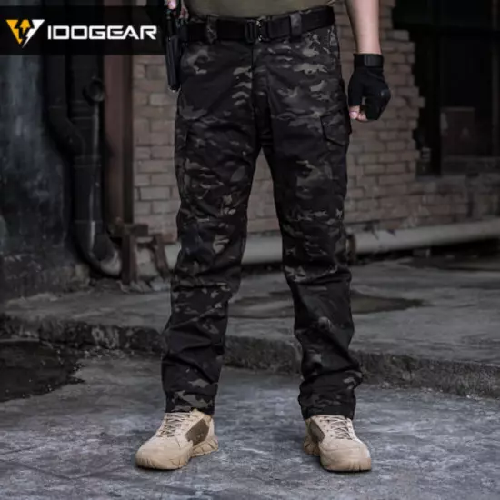 IDOGEAR Tactical Army Pants CP Camo Pants Combat Multicam Slim Fit Trousers 