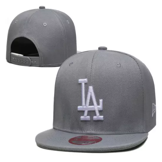 LA Baseball Cap Los Angeles Flat Brim Sanpbacks Made From Premium Quality Cotton