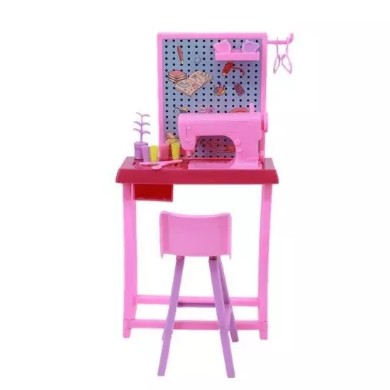 Barbies Doll House Furniture Bed Table Chair Plastic Cleaning Tools for 11.8inch