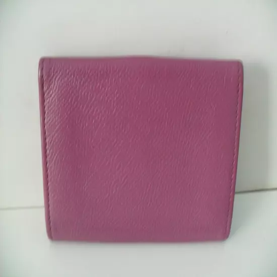 BVLGARI Card Wallet Stunning Purple Italian Calf Leather Business Card Exc Cond