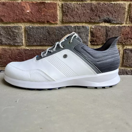 FootJoy Stratos Golf Shoes Men’s Size 9 M White Leather Spikeless EUC