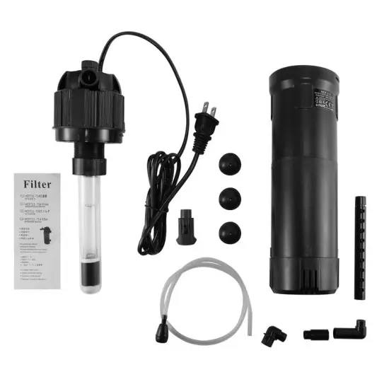 5-in-1 Internal Aquarium Fish Tank UV Sterilizers Filter Submersible Water Pump