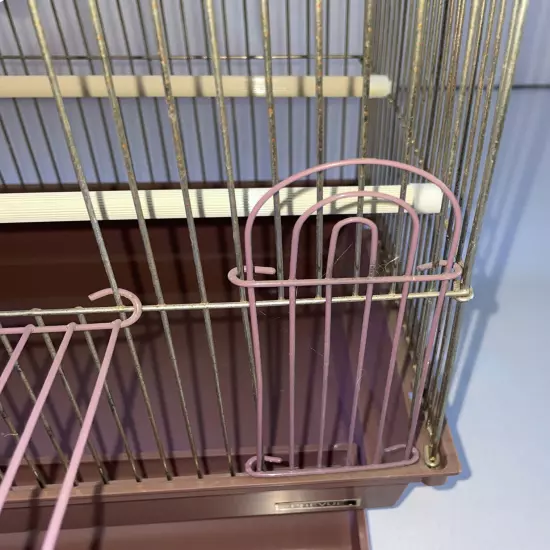 Prevue Wire Bird Cage Pink 17” Height x 13” Wide x 11” Deep.