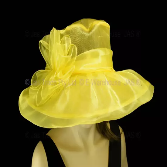 Spring Race Carnival Derby Day Church Wedding Women Ladies Organza Evening Hat