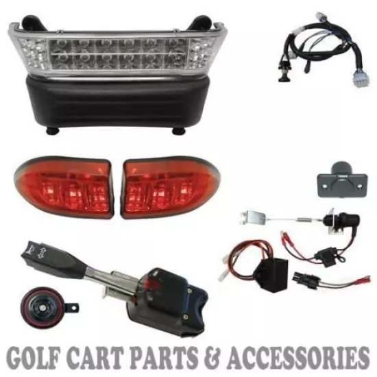 Club Car Precedent Golf Cart LED Deluxe Head Light Kit (Electric 2004- 08.5) 