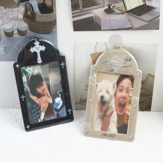 Cute Photocard Holder Idol Photo Case ID Card Cover Keychain Bag Pendant `