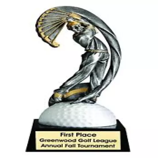 MALE GOLF RESIN TROPHY AWARD 9 1/4" TALL FREE LETTERING AVAIL 3 SIZES! M~MX803