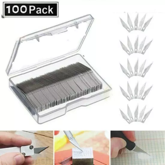 100pcs X-ACTO11 Blade Pointed Stainless Steel Cut Paper Handmade Model