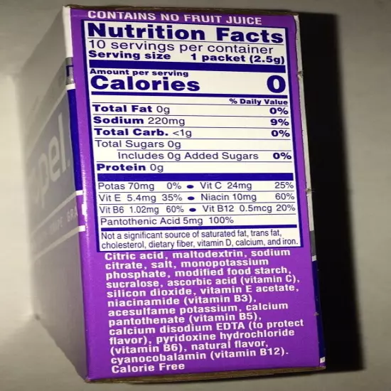 4 boxes PROPEL POWDER PACKETS GRAPE w/ Electrolytes 10 Count box Total 40 pks