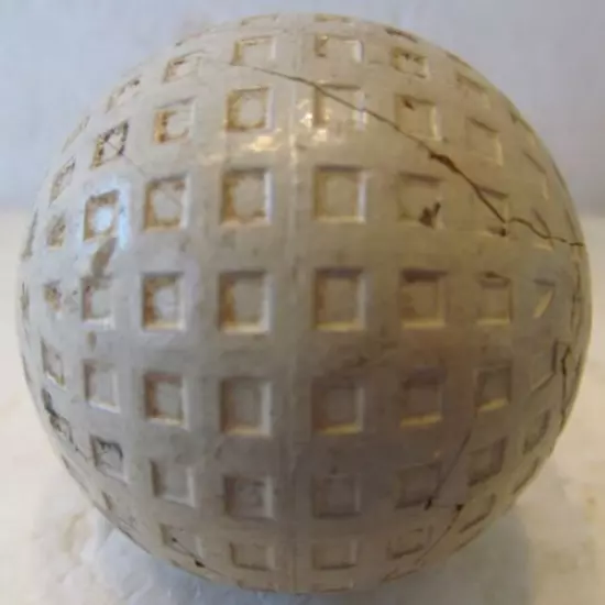 VINTAGE GORDON MESH GOLF BALL WITH UNUSUAL COVER PATTERN