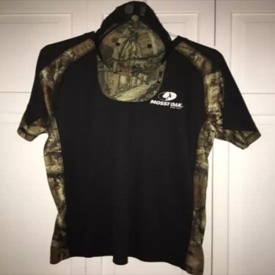 Mossy Oak Shirt And Hat Lot Medium