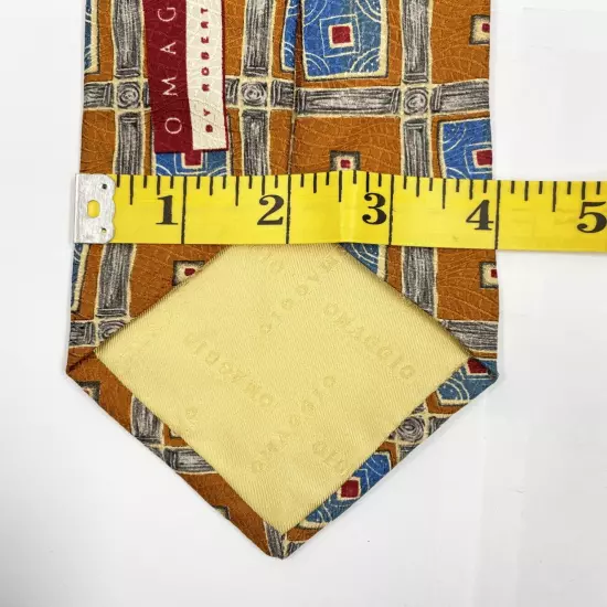 Robert Talbott Omaggio Geometric Handmade Italy Silk Tie Men's 4" x 58"