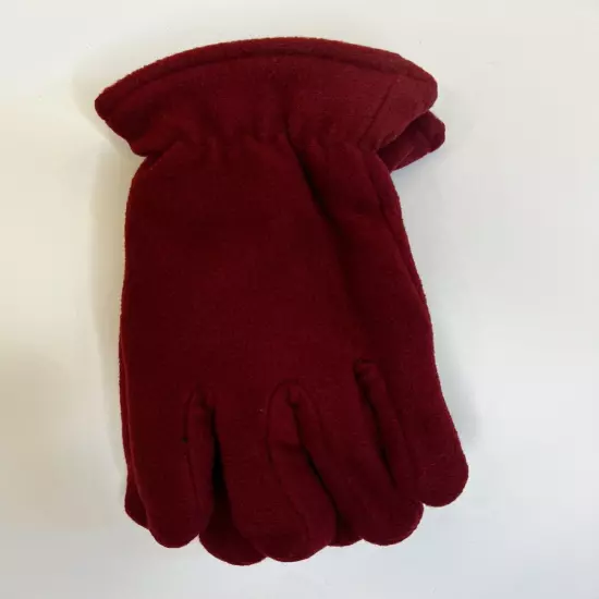 Winter Wear Ladies Cranberry Warm Fleece Gloves Winter Accessory