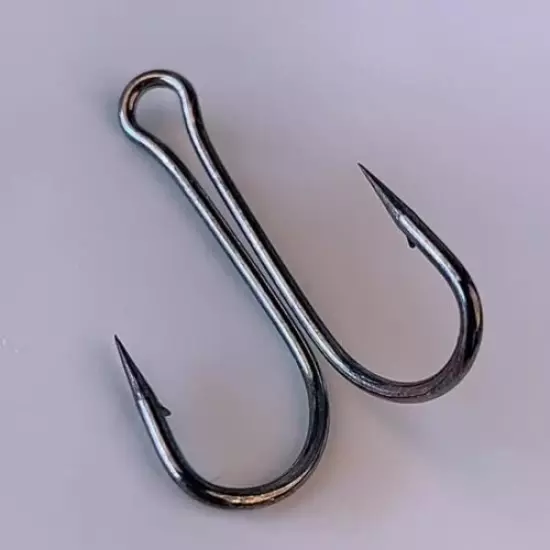 50/100 pcs Fishing Double Hooks High Carbon Steel Frog Hook Sharp Barb Hook